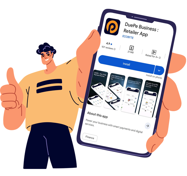 Duepe retailer app live activation illustration